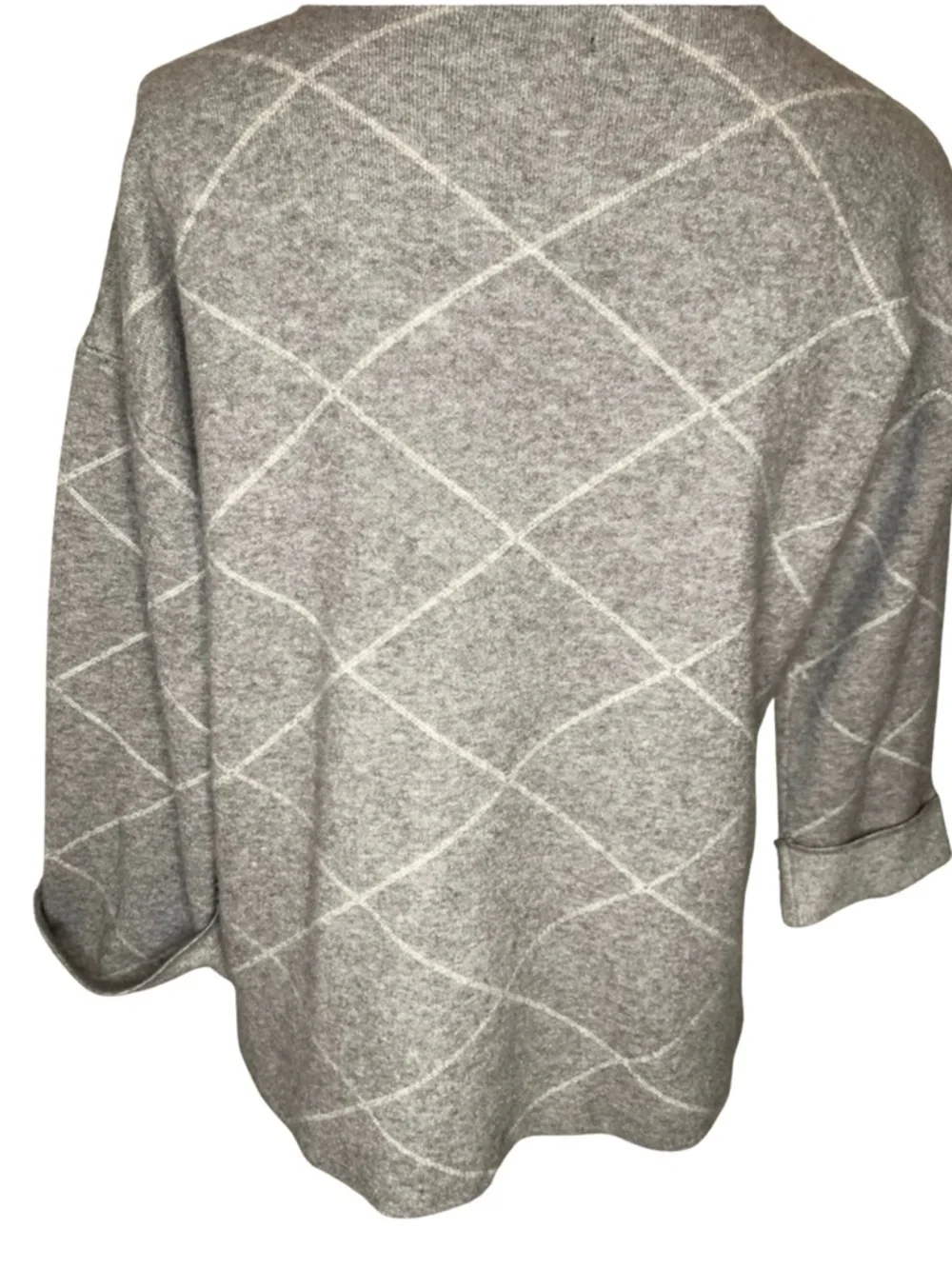 Cynthia Rowley Women’s Gray Sweater 3/4‎ Sleeve Crew Neck Small